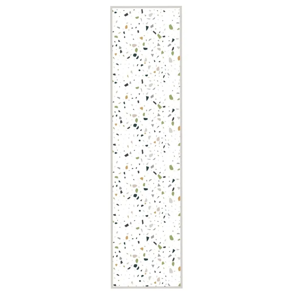 Decochic Vinylteppich mit Terrazzo-Muster, grün und grau 48x198 cm Mehrfarbig Pva - Polyvinylacetat