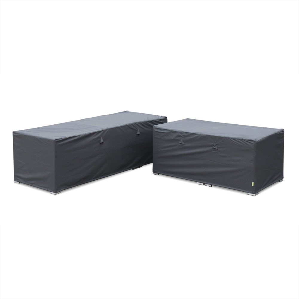 Funda para muebles de jardín napoli y vittoria, set de 2, gris oscuro