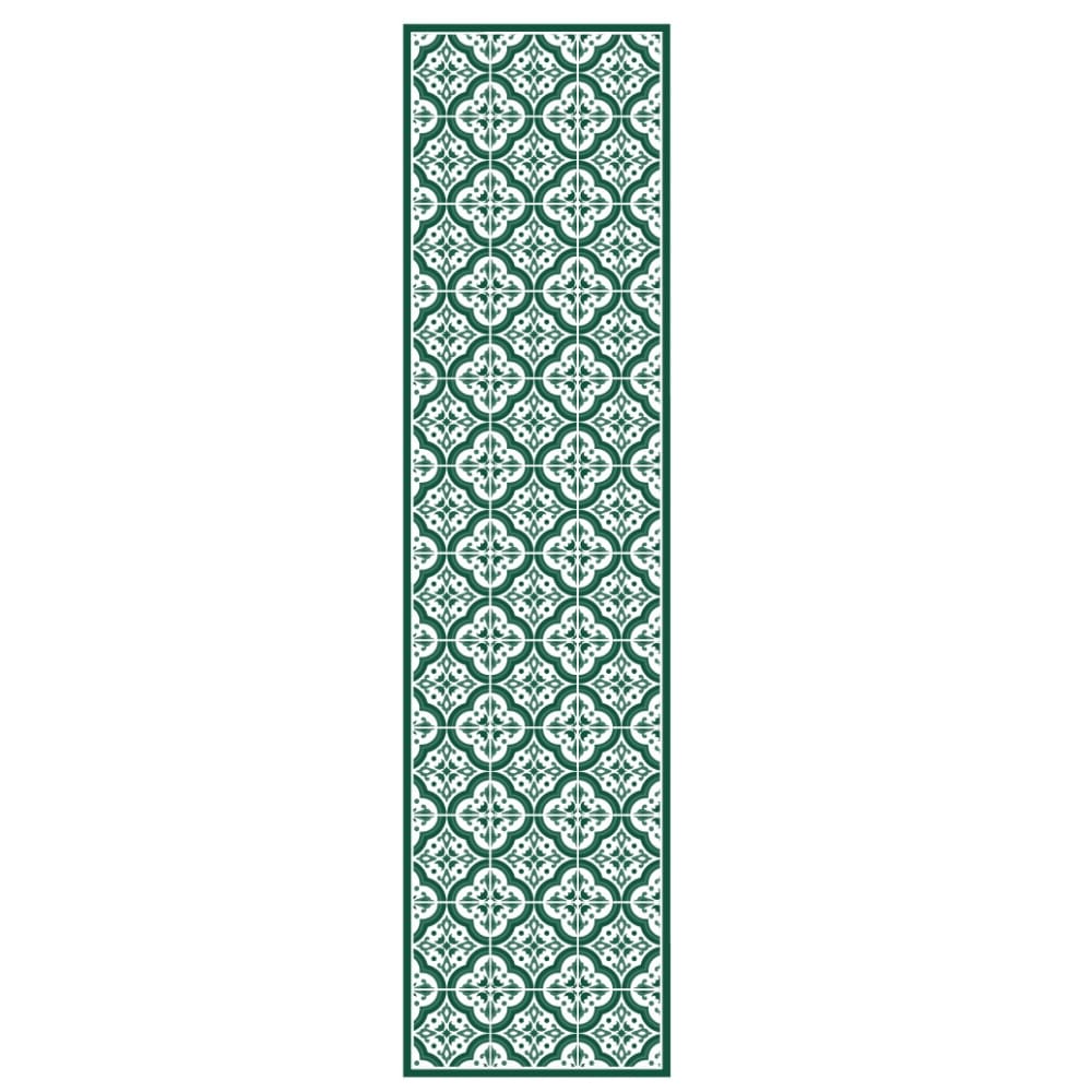 Tapis en vinyl lisbonne vert 48x198 cm