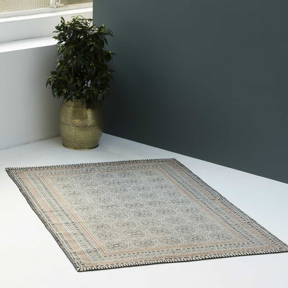Tapis en coton tissé main à motifs — vue 3
