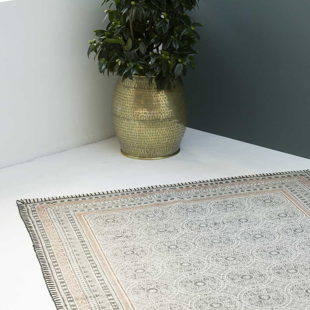 Tapis en coton tissé main à motifs — vue 4