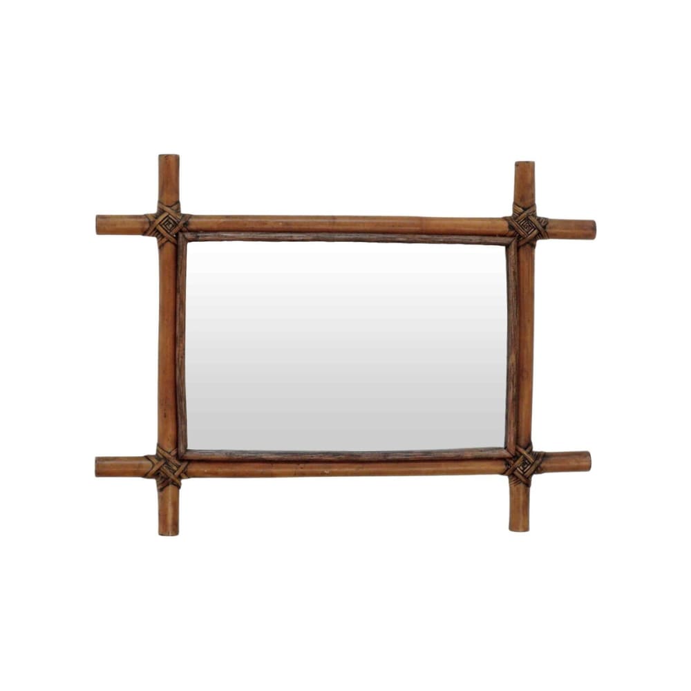 Espejo rectangular de ratán 59 x 44 cm