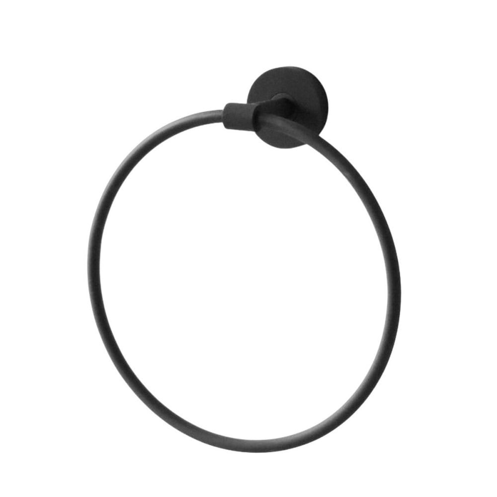 Decoclico Porte serviette rond en laiton Noir Métal