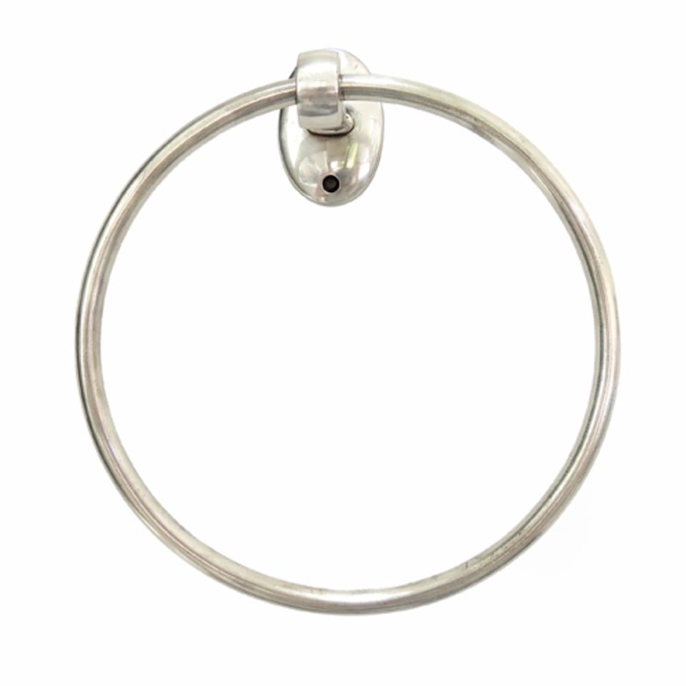 DECOCLICO Porte-serviette mural cercle en nickel argent&eacute; Chaumont
