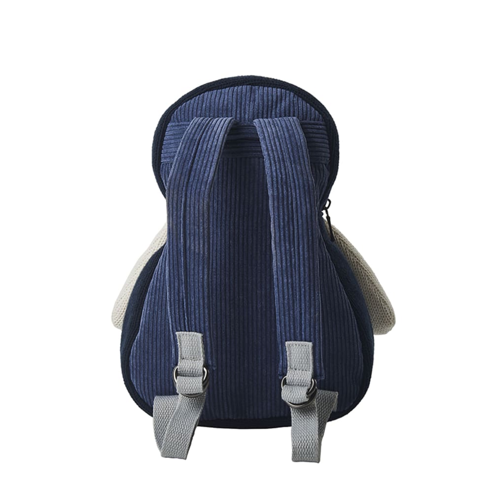 Zaino Penguin 100% cotone blu 30X17X21cm - Crochetts