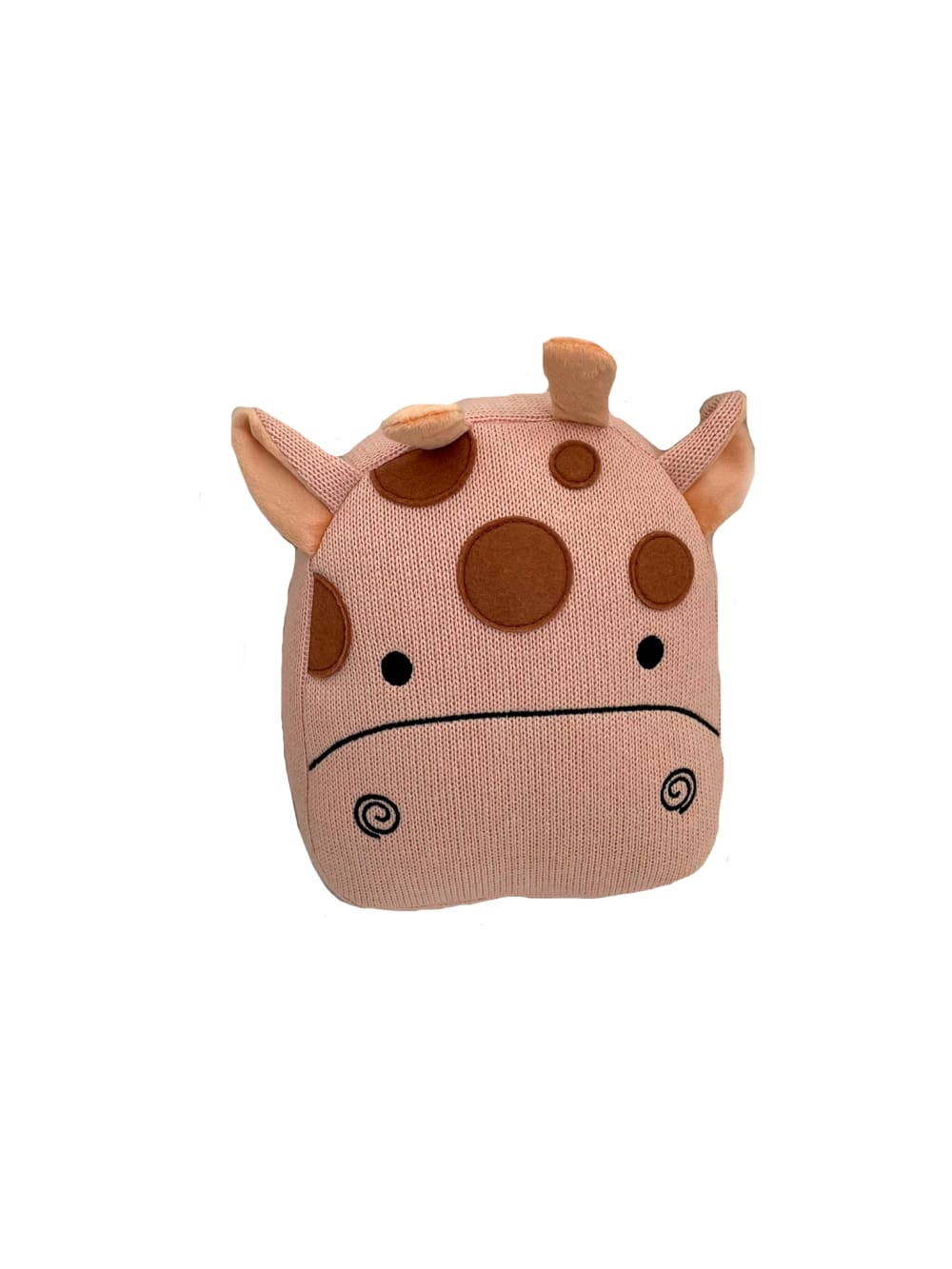 Coussin girafe pinky Clara 100% coton rose