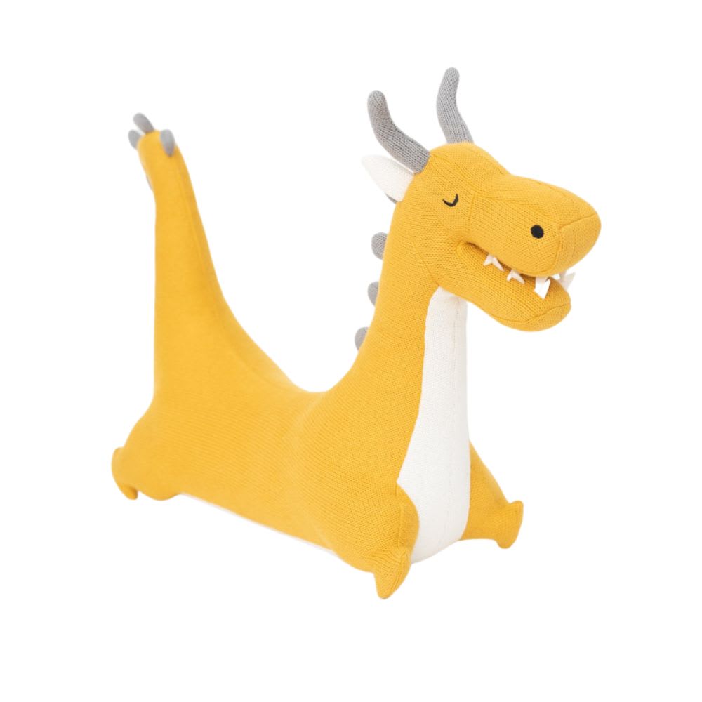 Peluche dragón mini de algodón 100% blanco 43X18X45 cm