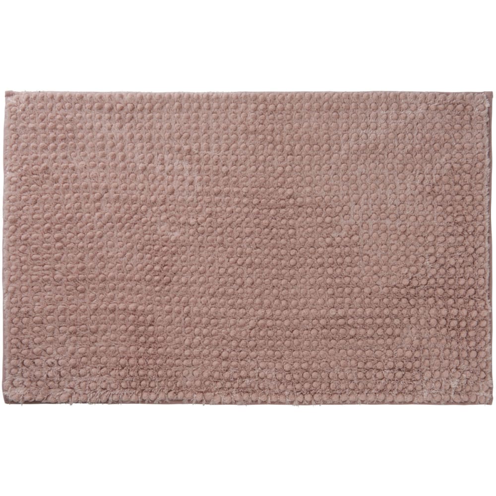 Tapis de bain chenille 50x80 en polyester uni rose 50x80cm