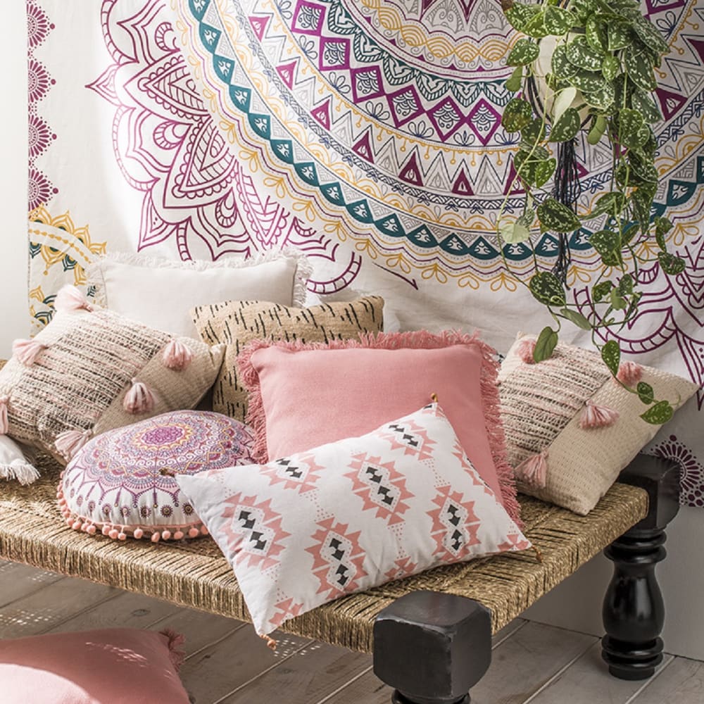Coussin à motif ethnique coton 30x50cm — vue 3