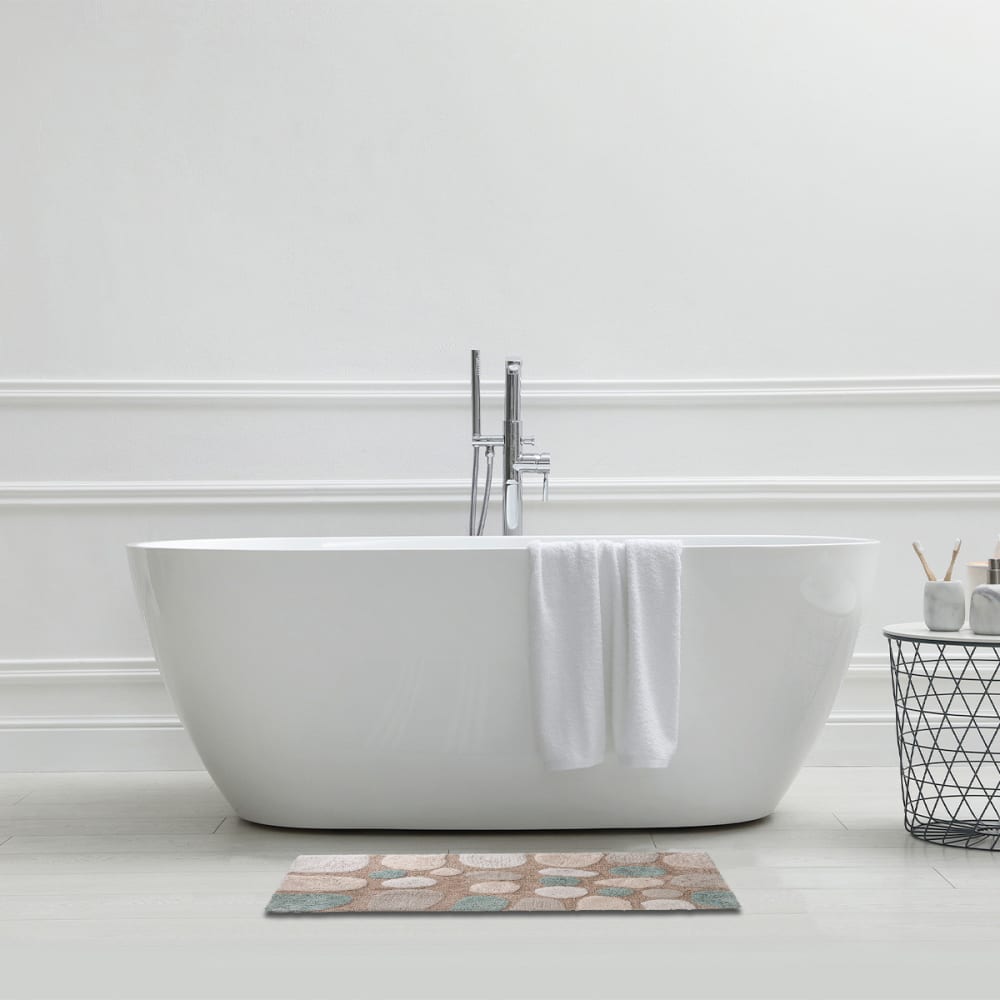 Tapis de bain déco galet coton tufté 50x80cm - Maisons du Monde