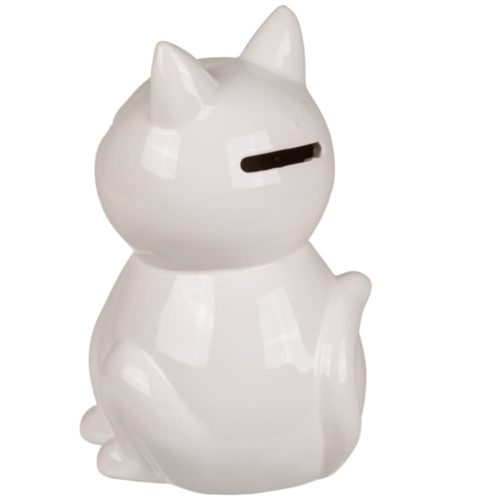 Tirelire chat blanc 15cm - Maisons du Monde