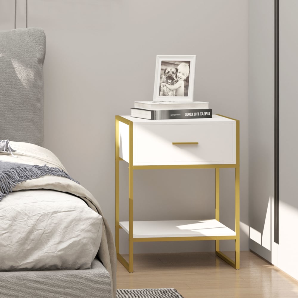 Mesilla de noche 45x40x60 cm blanco - Maisons du Monde
