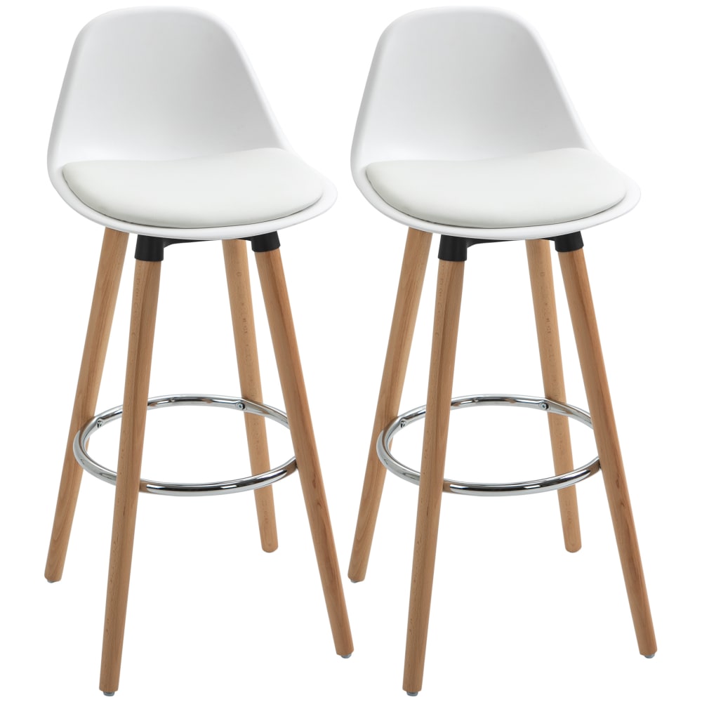 Taburetes de bar 43x43x91 cm blanco
