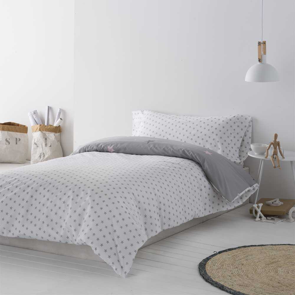 Funda Nordica Infantil algodón poliester GRIS 150x260 Cama de 90 - Maisons du Monde