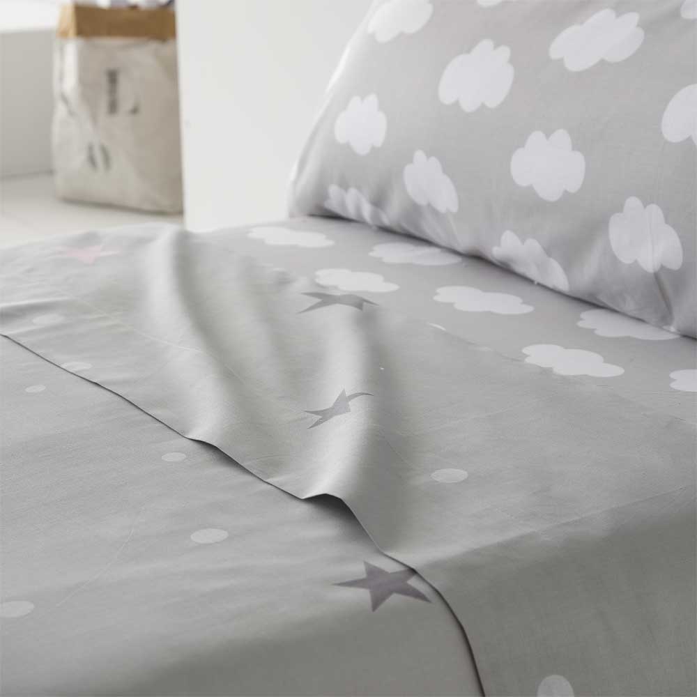 Juego de sabanas Infantil algodon poliéster gris Cama 90 - Maisons du Monde