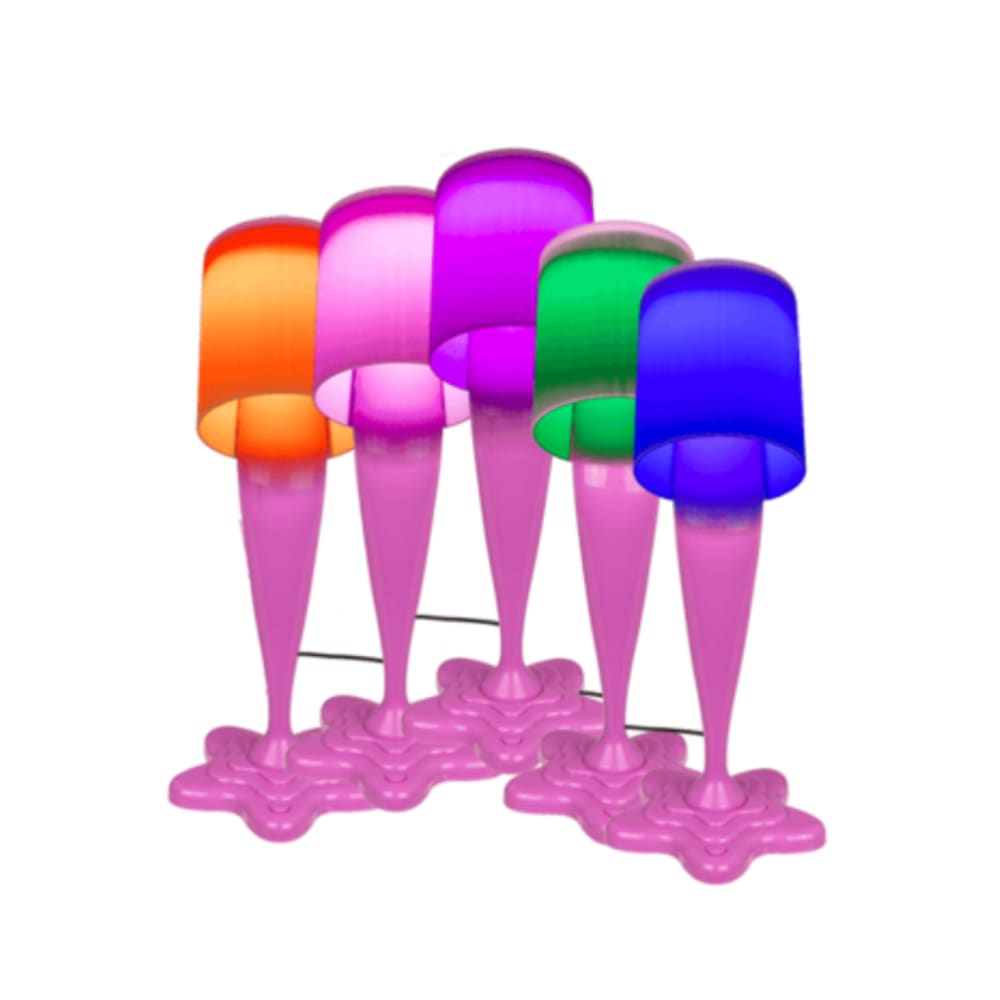 Lampe fantaisie pot de peinture rose - Maisons du Monde