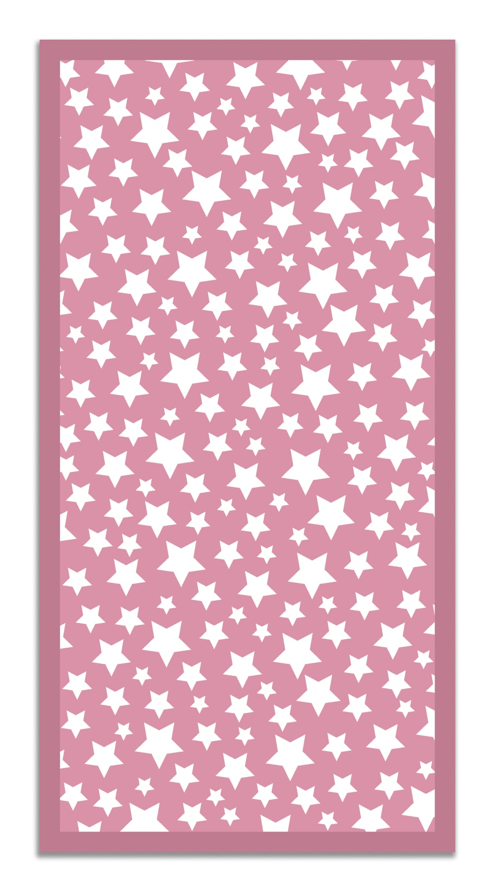 Tapis vinyle étoiles - rose