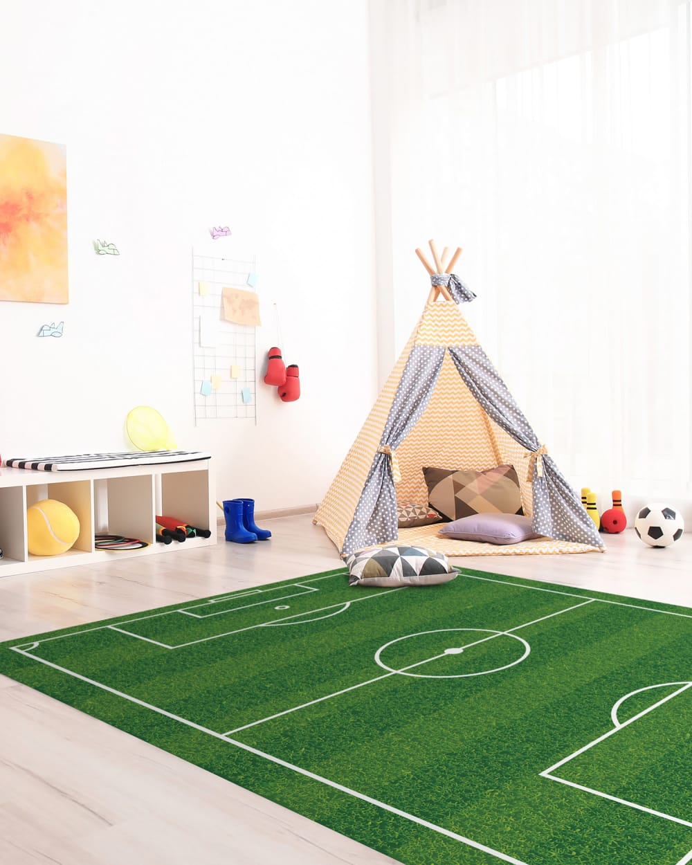 Tapis vinyle terrain de football 120x160cm — vue 4