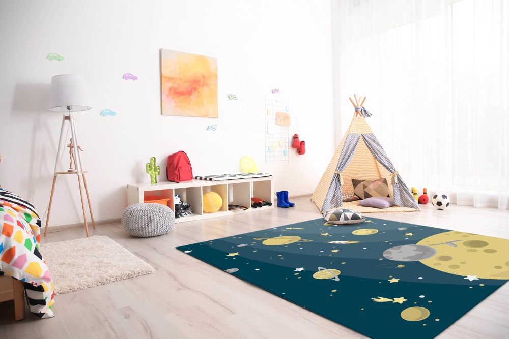 Tapis vinyle enfants de l'espace 120x170cm — vue 3