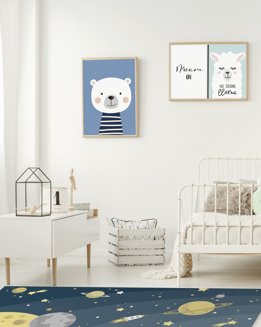 Tapis vinyle enfants de l'espace 120x170cm — vue 4