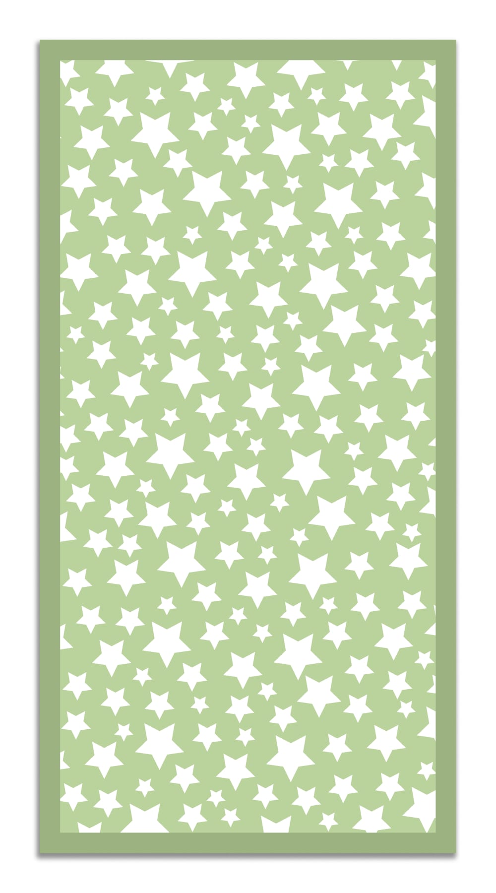 Tapis vinyle étoiles - vert