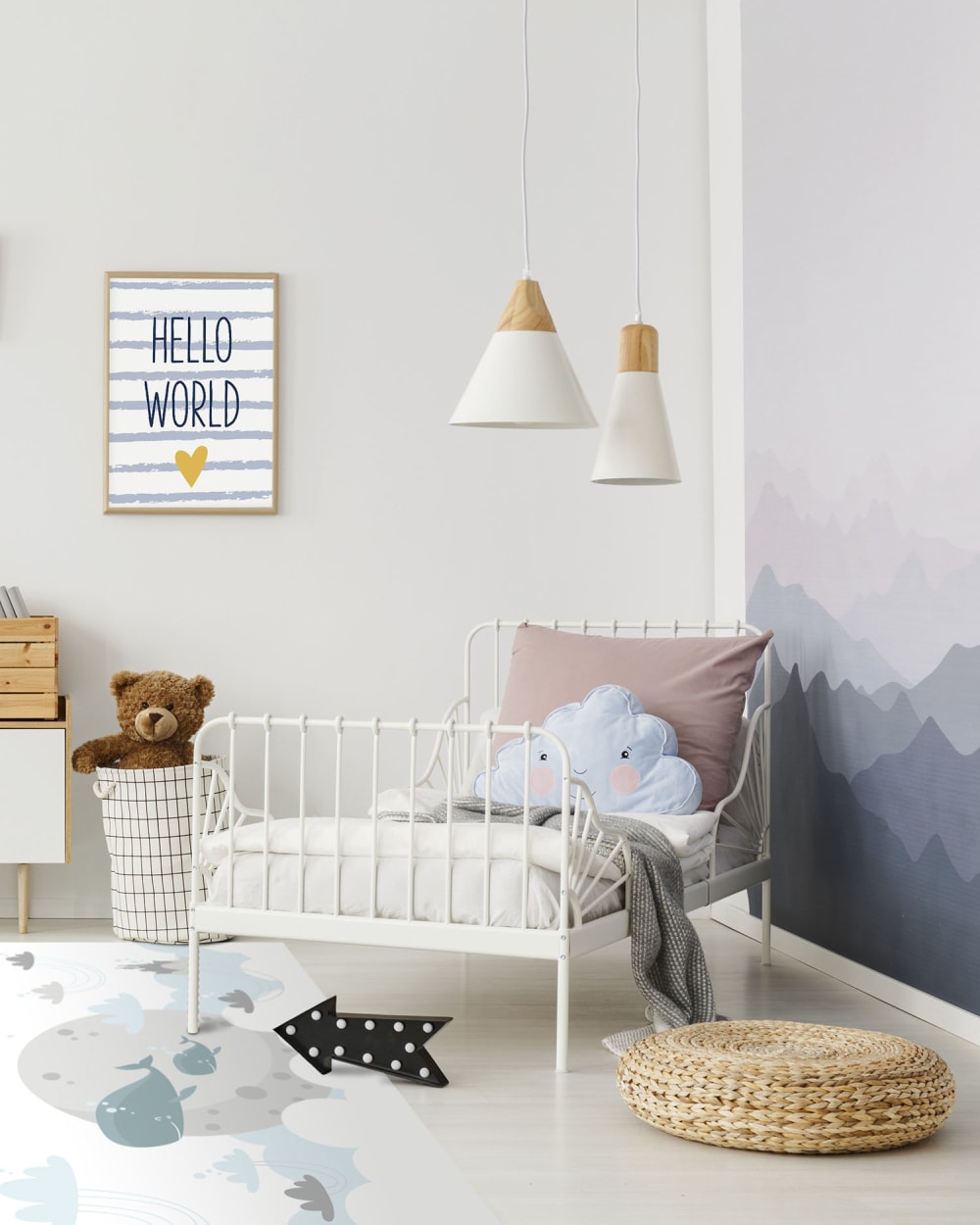 Tapis vinyle des baleines pour les enfants 120x160cm — vue 4