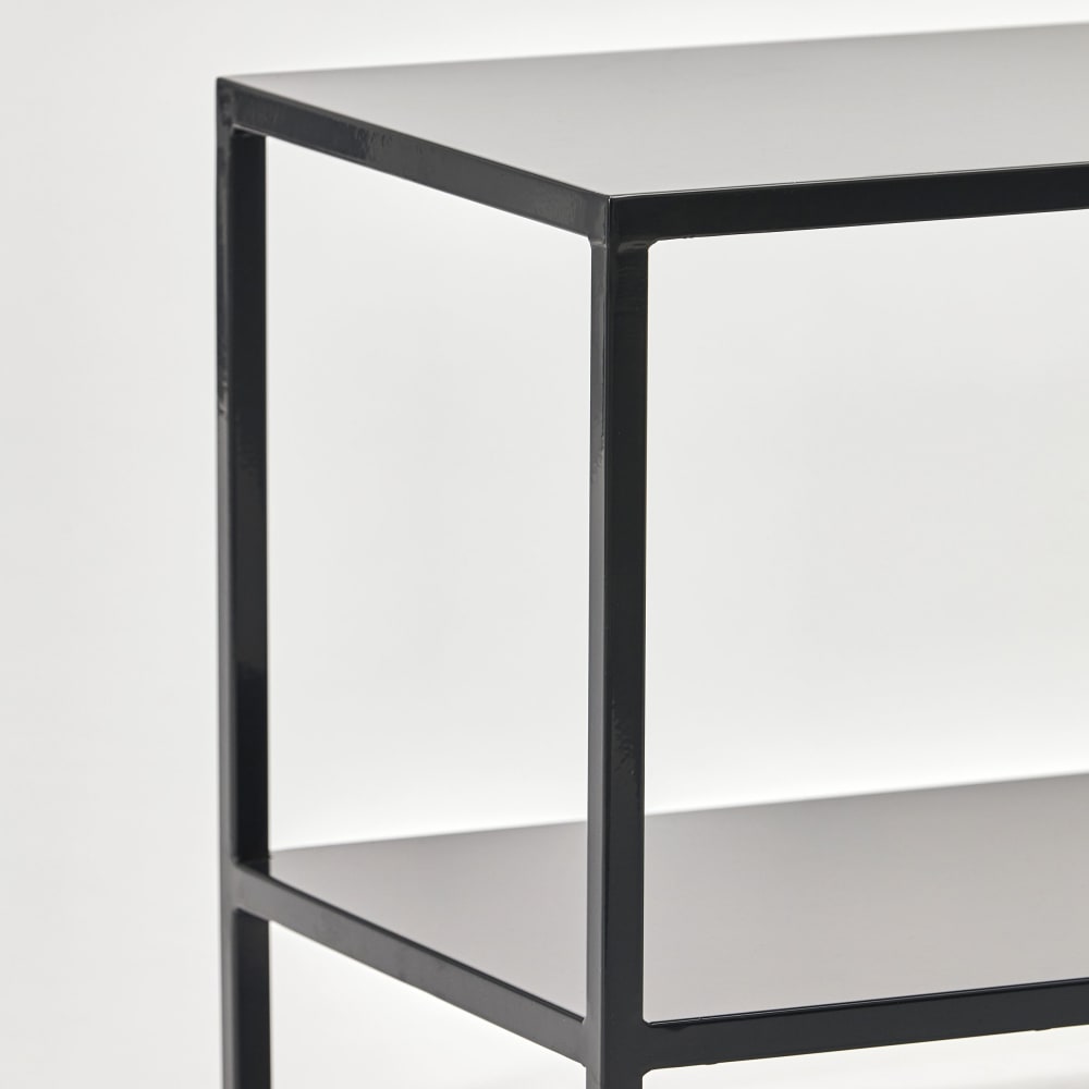 Table basse rectangulaire en acier noir - Maisons du Monde