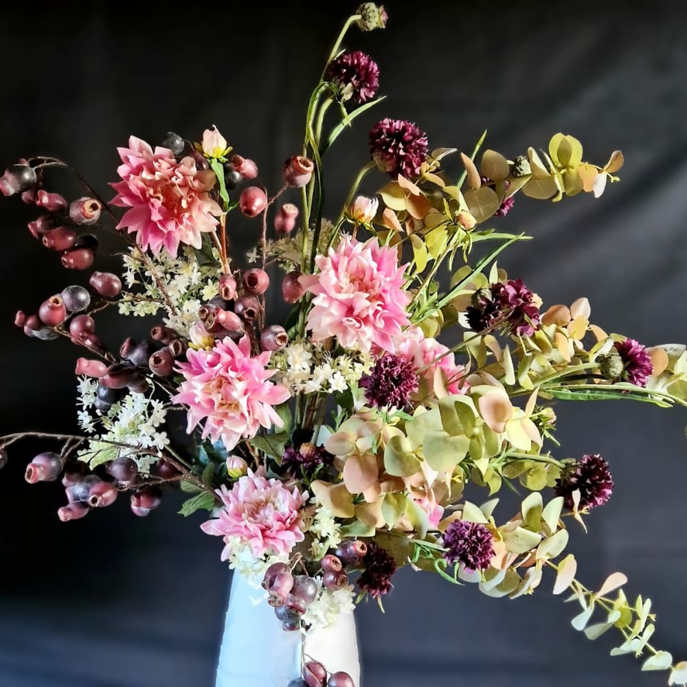 Stelo di scabiosa a fiore bianco h59 - Sia Deco