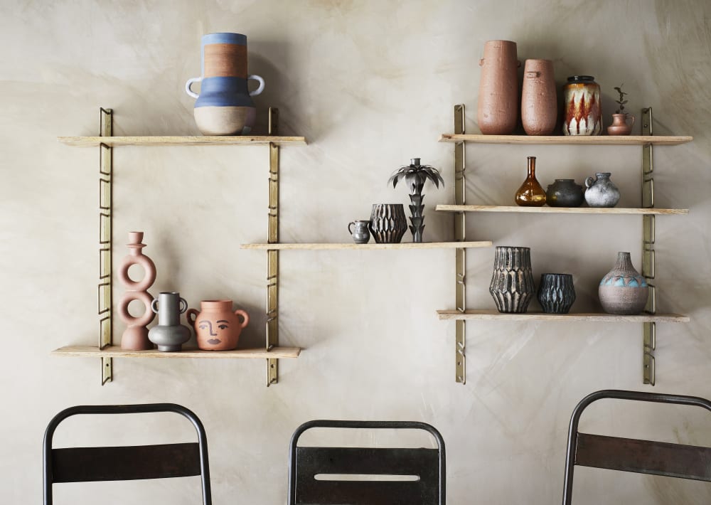 Bougeoir en grès orange - Maisons du Monde