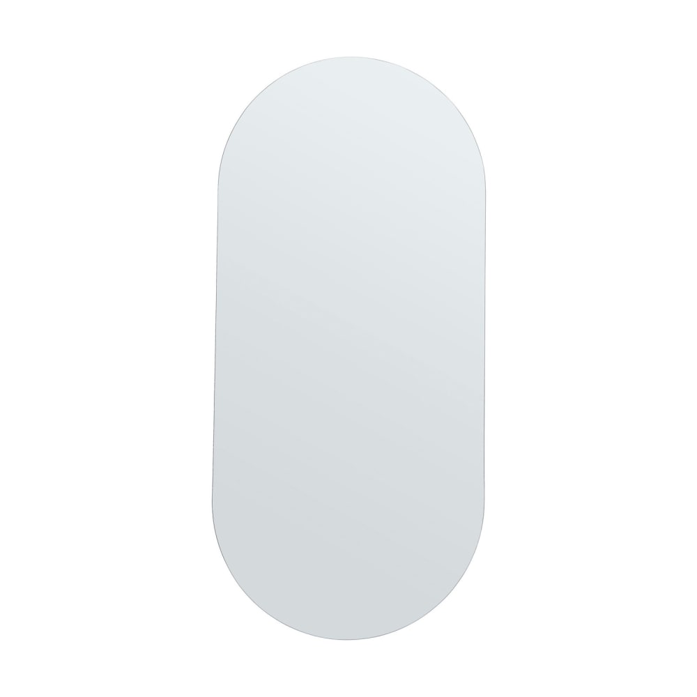 Grand miroir arrondi en verre transparent