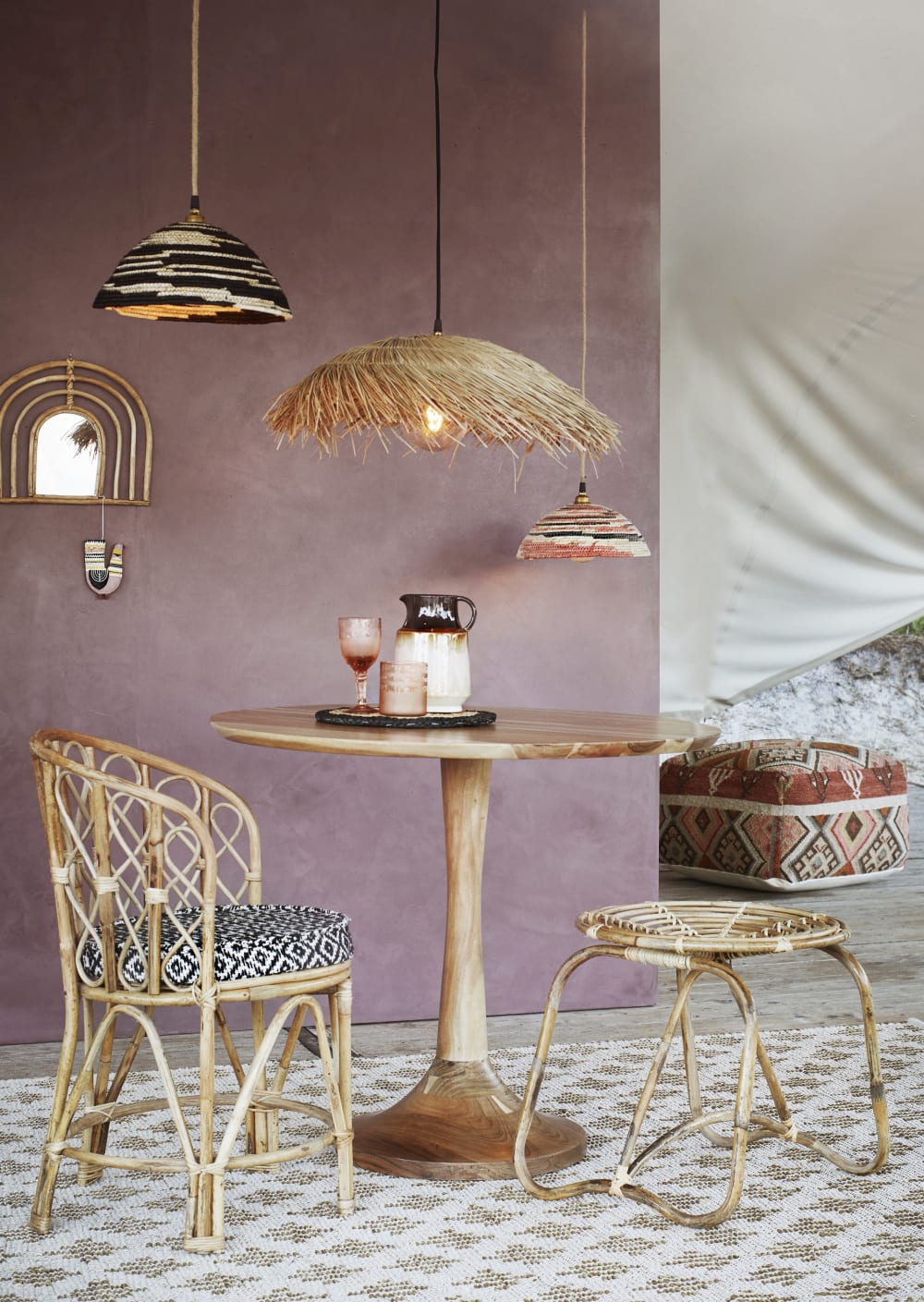 Set de table en fibres naturelles beige — vue 3