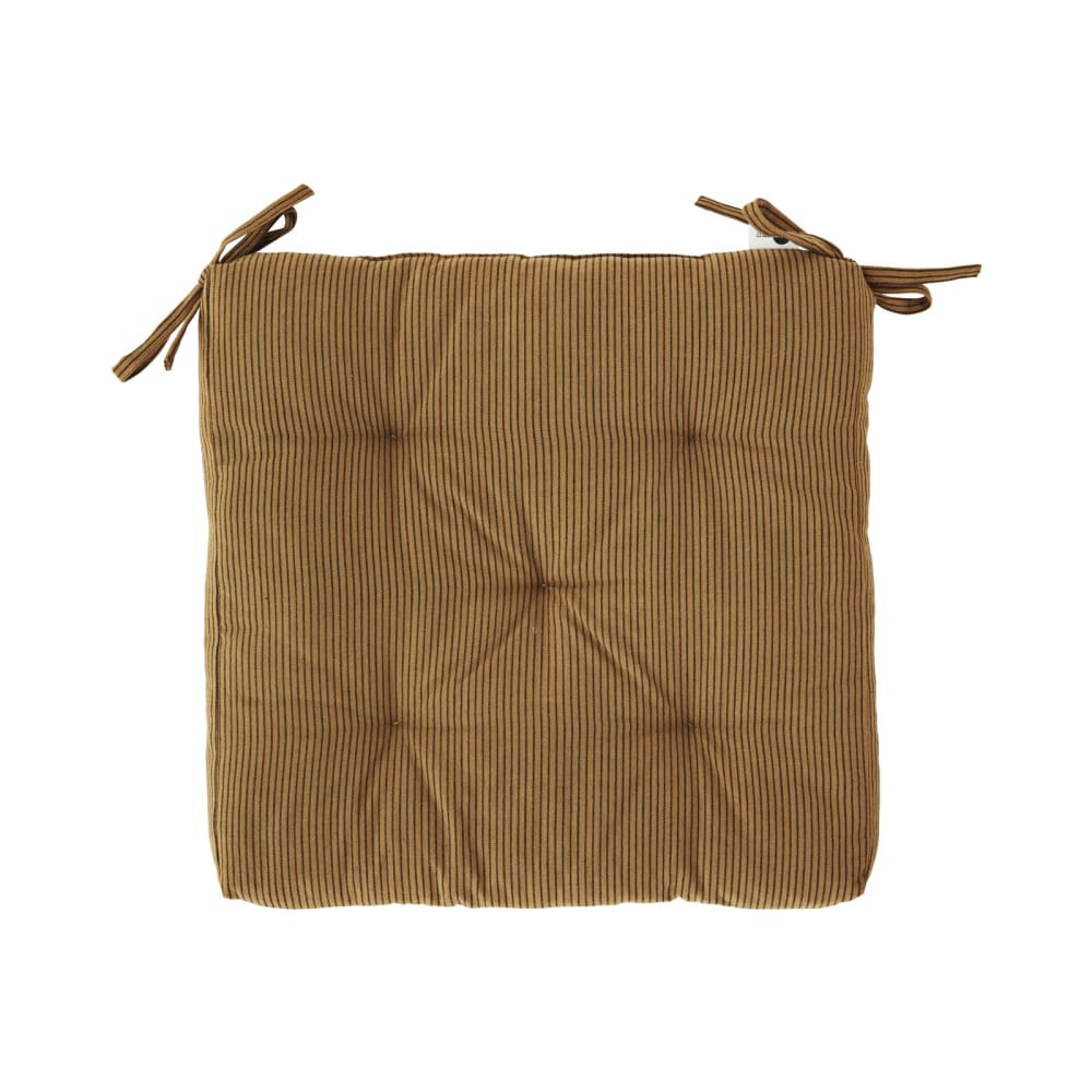 Coussin de chaise en coton orange et noir