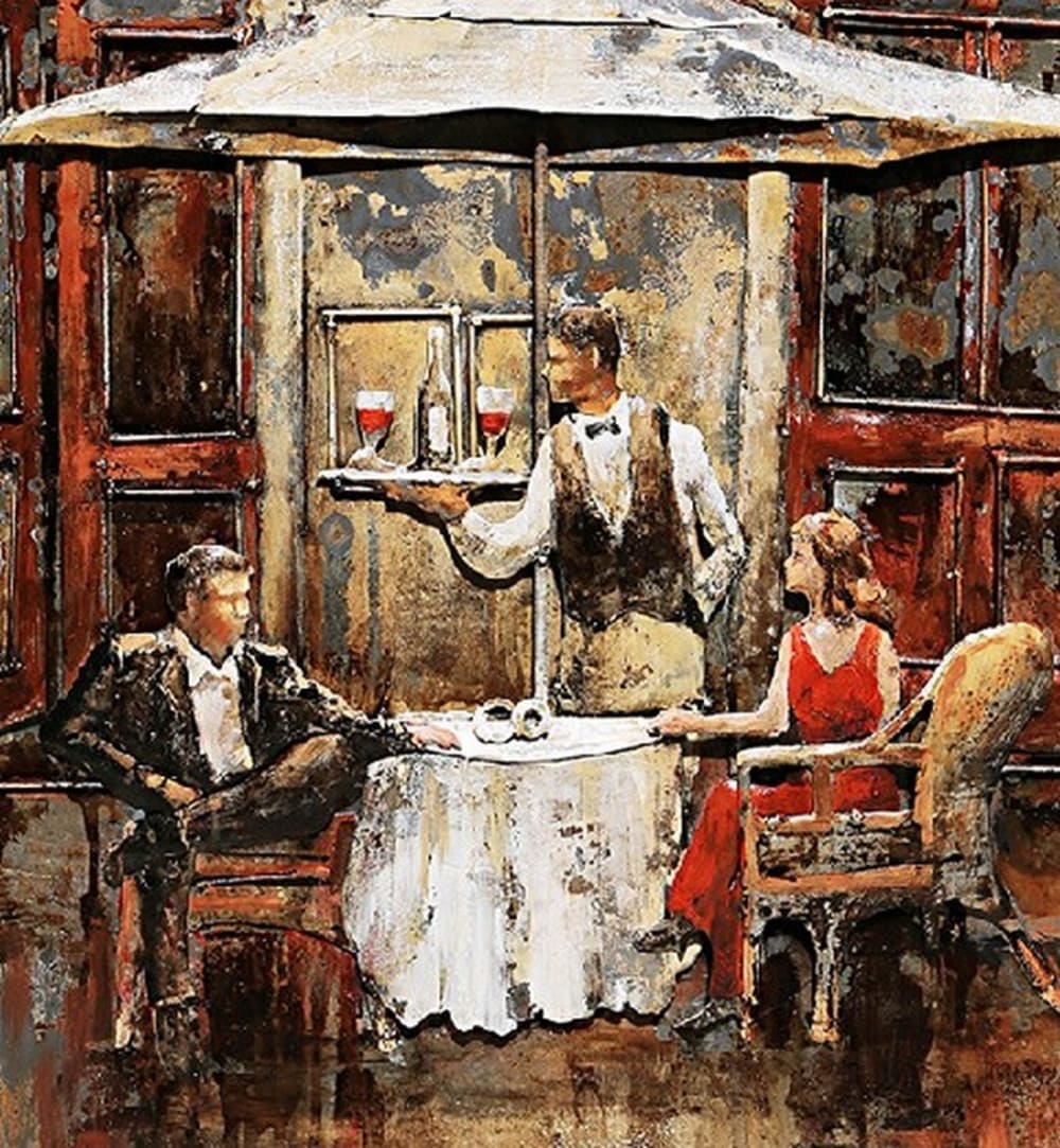 Tableau relief en métal brasserie ancienne 70x60 - Maisons du Monde