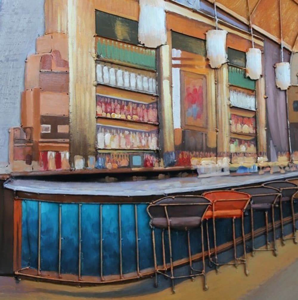 Tableau relief en métal grande brasserie 120x80 - Maisons du Monde