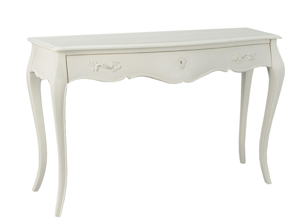 Console 1 tiroir  casse e blanc en bois