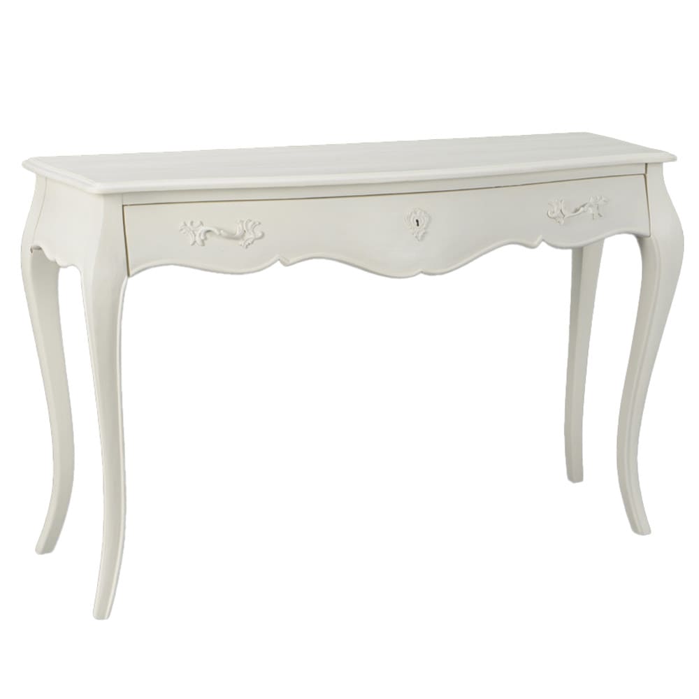 Console 1 tiroir  cassé en acajou Murano 120x40 Acajou blanc en bois