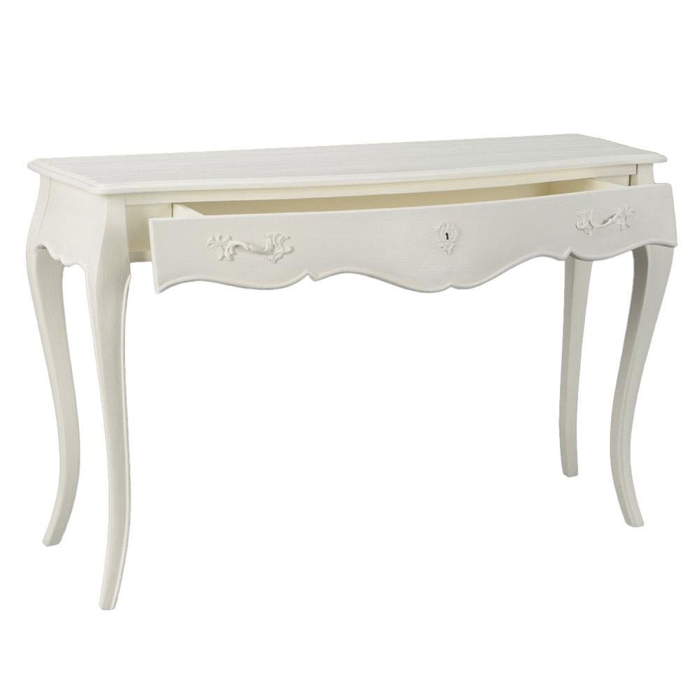 Console 1 tiroir  cassé en acajou Murano 120x40 Acajou blanc en bois