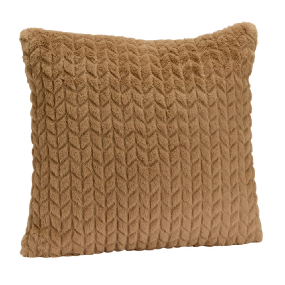Coussin taupe 40x40 cm marron en polyester