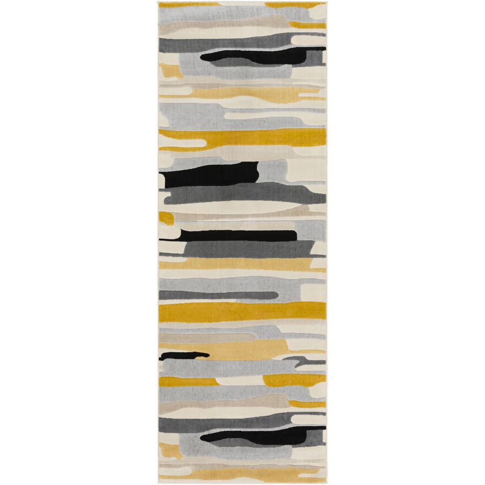 Tappeto per corridoio scandinavo moderno multicolore/grigio