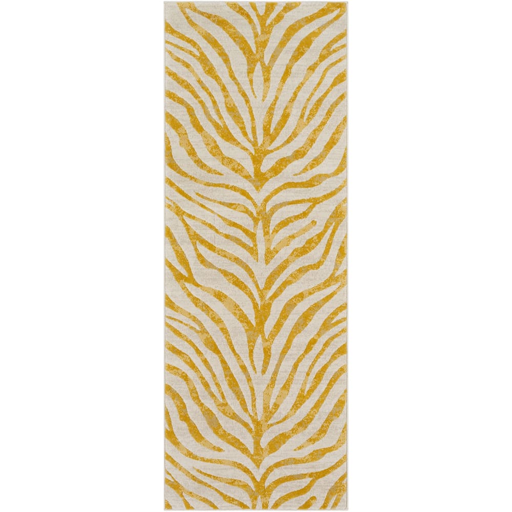 Alfombra de pasillo zebra bohemia amarillo/beige 80x220 - Maisons du Monde