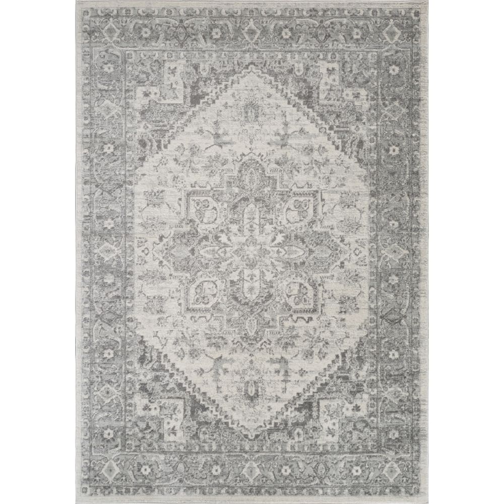 Tappeto vintage orientale grigio/bianco 160x220 - Livabliss