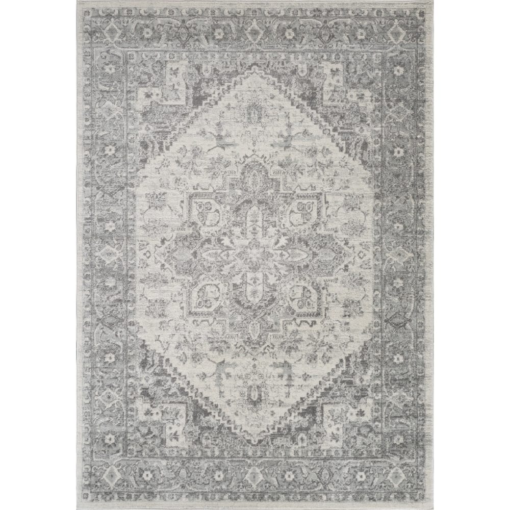Vintage Orientalischer Teppich Grau/Weiß 160x220 - Maisons Du