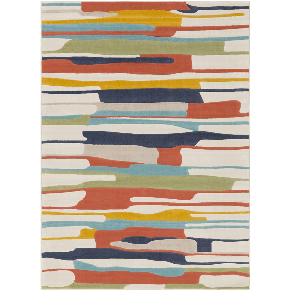 Alfombra escandinava moderna multicolor/naranja 120x170 - Maisons du Monde