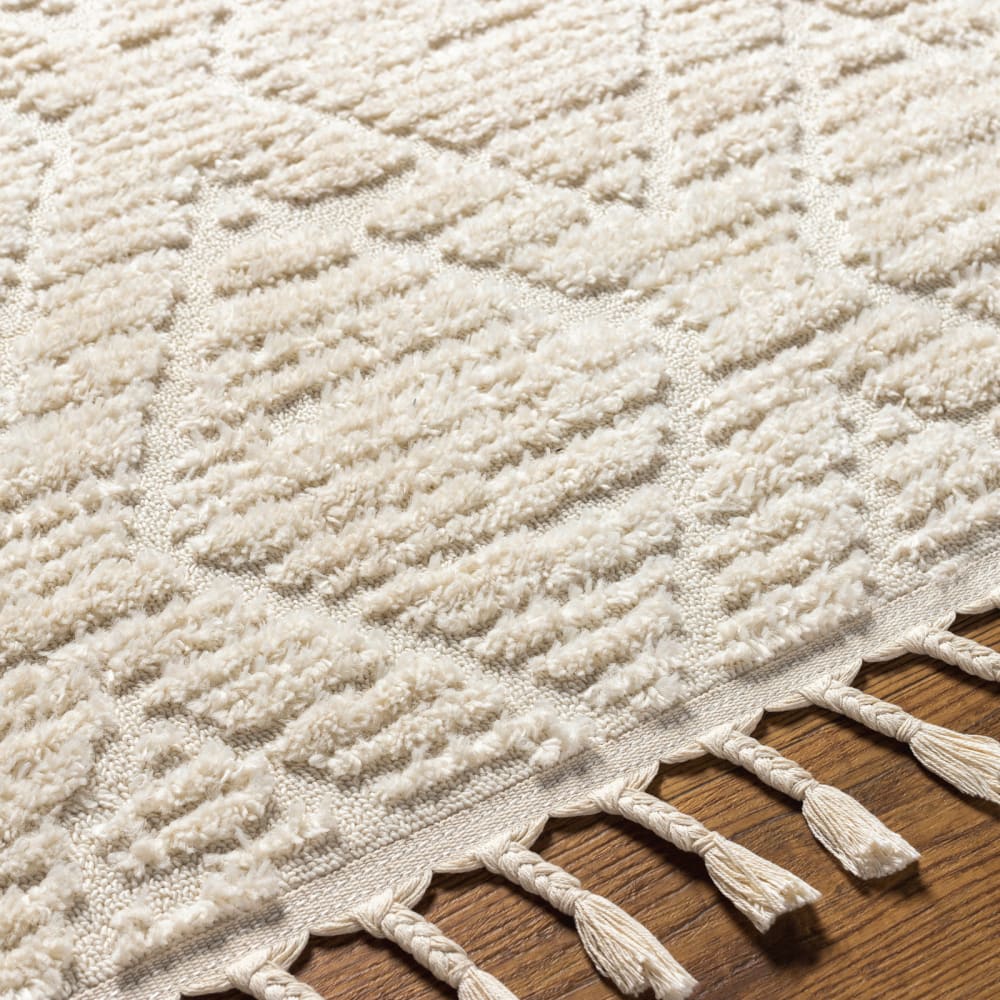 Tapis berbère ethnique ivoire 160x213 — vue 4