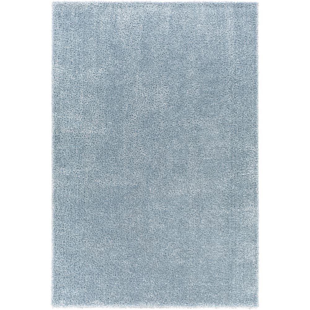 Tappeto shaggy unito blu 160x213 - Livabliss