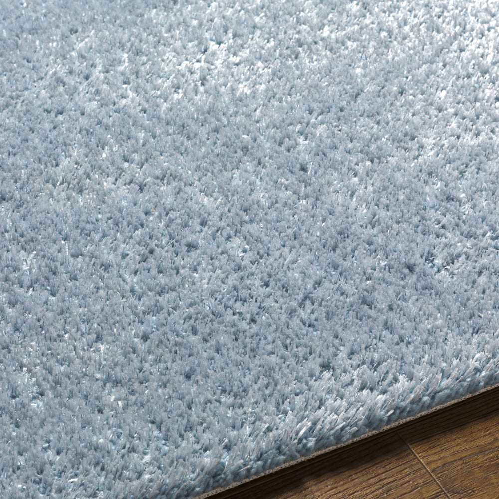 Tapis shaggy uni bleu 160x213 — vue 4