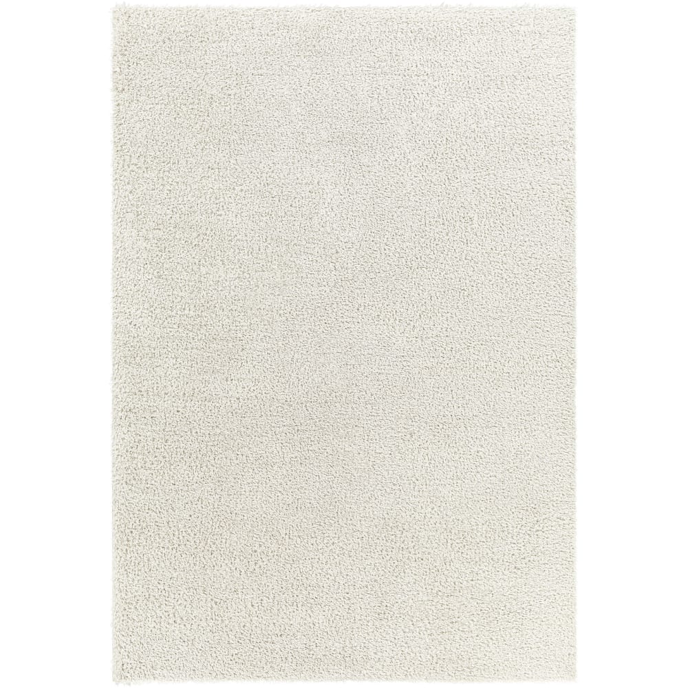 Tappeto shaggy unito beige chiaro 160x213 - Livabliss