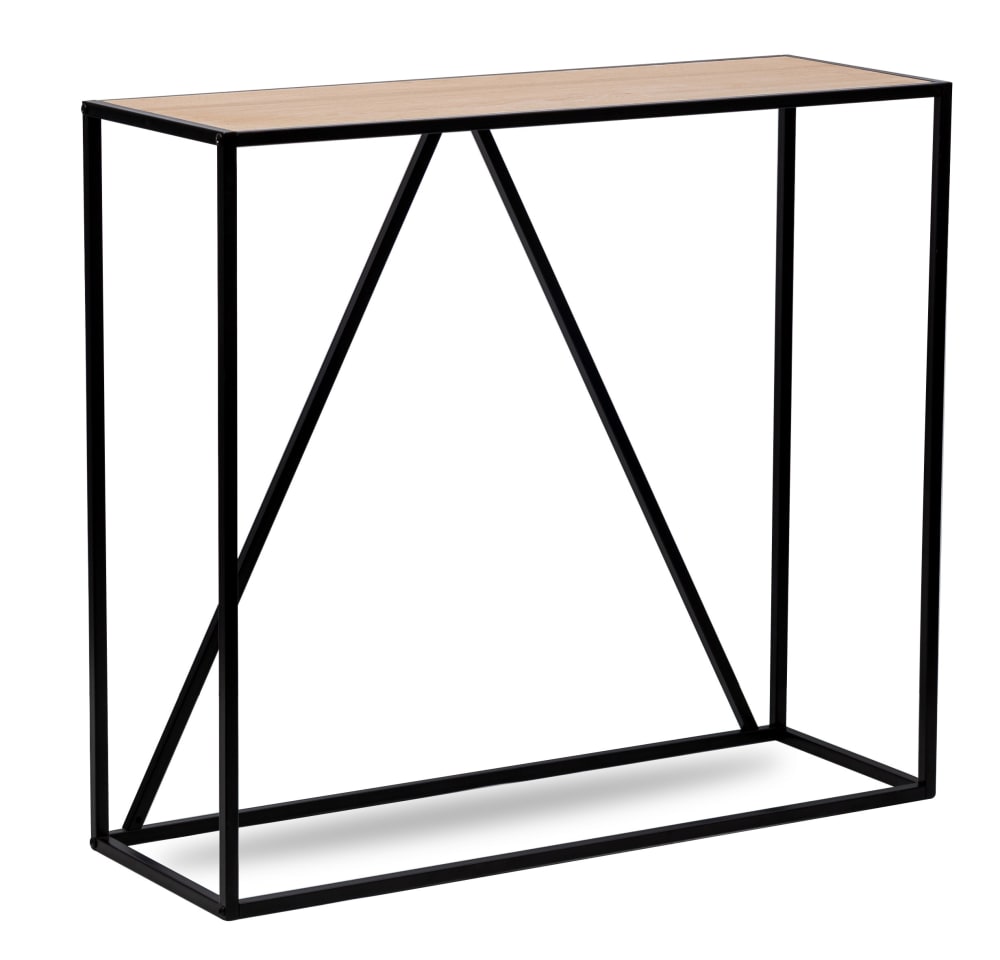 Konsolentisch aus Metall und Holz Schwarz - Maisons Du Monde