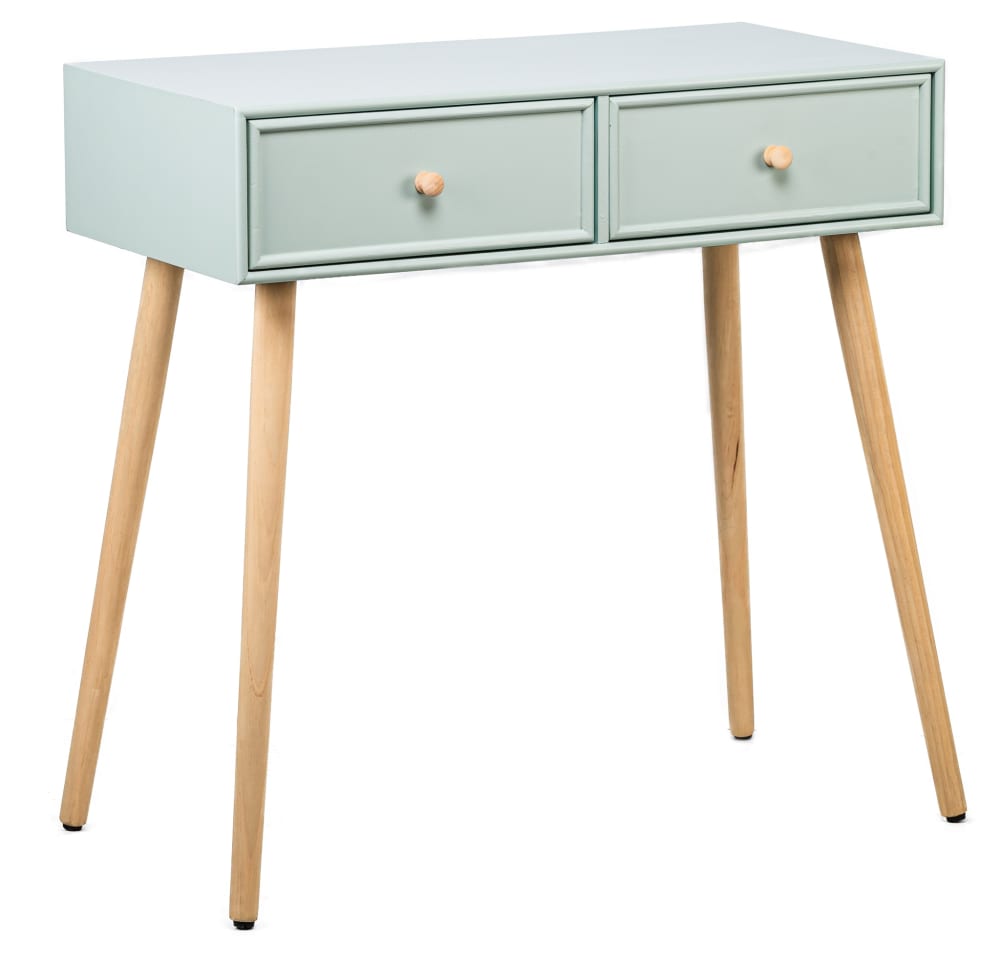 Console 2 tiroirs en bois vert menthe - Maisons du Monde