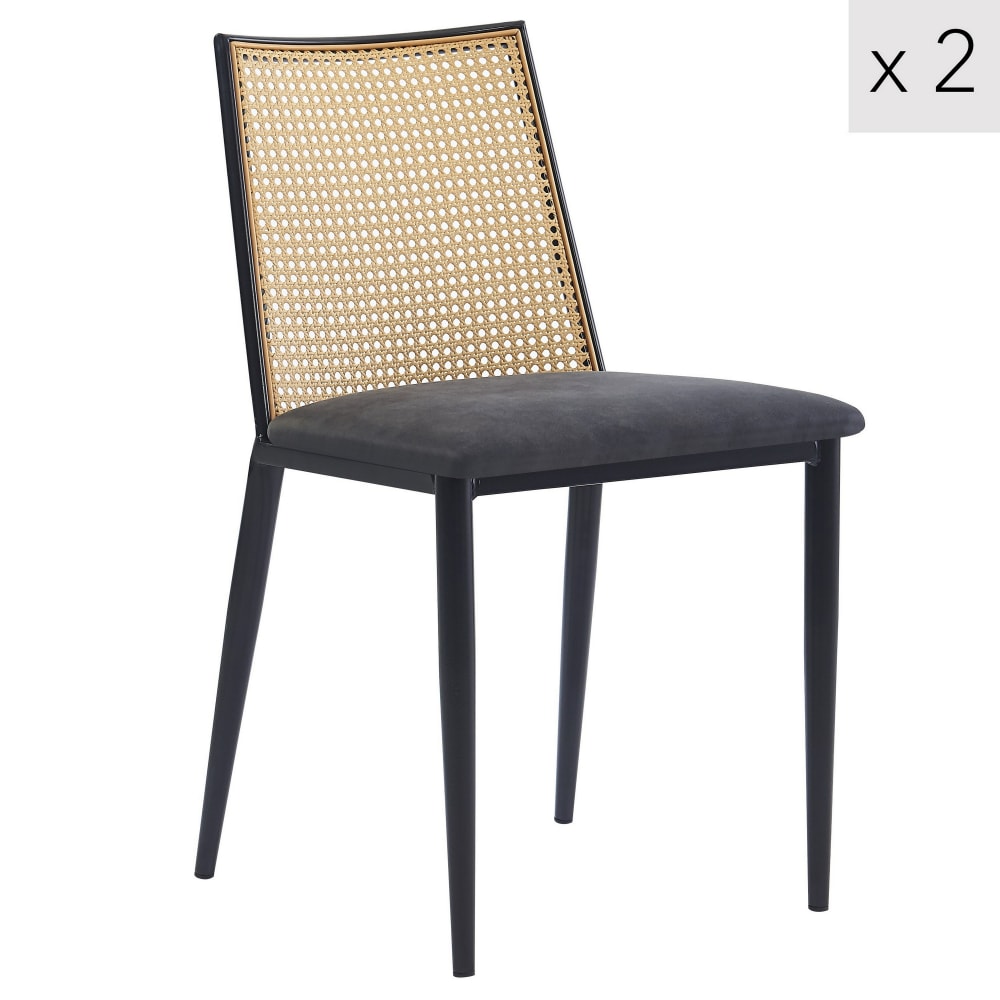 lot 2 chaises salle - simili
